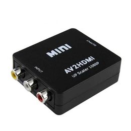 AV naar HDMI Converter Mini RCA drie kleuren kabeladapter zwart -wit kleine doos