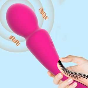 AV vibrateur gode corps chatte Vibration masseur G Spot Clitoris stimulateur bâton de Massage USB Recharge baguette magique adulte masturbateur Sex Toy Valentine cadeau ZL0079