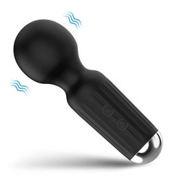 AV vibrateur vingt fréquence portable mini rechargeable femme masturbateur fort choc massage bâton vibrateur produits pour adultes ZD165