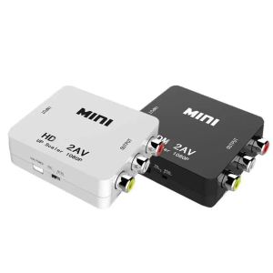 Adaptateur vidéo HDTV AV2HD 1080P mini convertisseur AV vers HD CVBS L / R RCA vers HDTV pour Xbox 360 PS3 PC360 avec emballage de vente au détail