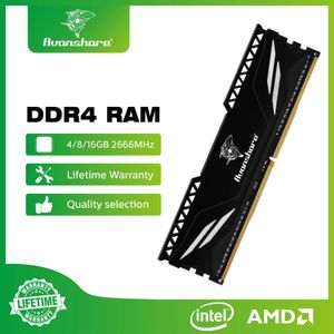 AVANSHARE MEMORIA RAM DDR4 4 Go 8 Go 16 Go 2400MHz 2666MHz 3200MHz Brand de mémoire de bureau Udimm avec dissipateur de chaleur 231221