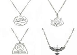 Avatar The Last Airbender Hanger Ketting Air Nomad Vuur en Water Stam Ketting Voor Mannen Vrouwen Hoge Kwaliteit Sieraden G4123337