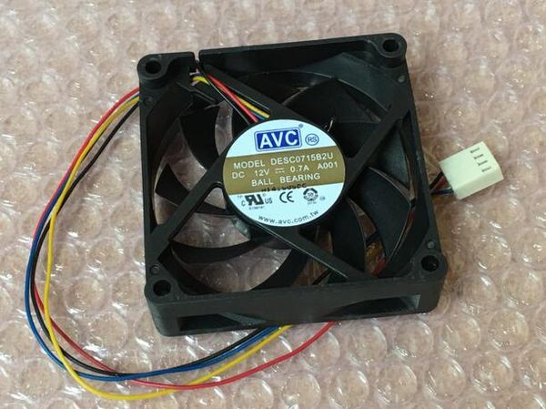 AVC DESC0715B2U 12V 0.7A 7CM 7015 7020 Ventilateur double boule 4 fils