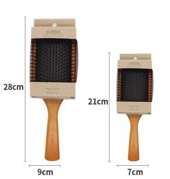 AVEDA Paddle Brosse Brosse Club Massage Brosse À Cheveux Peignes Prévenir Trichomadèse SAC Masseur Bois TPE Airbag Nylon Brosses À Dents