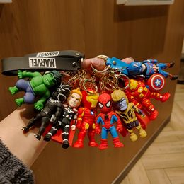 Avengers Spider-Man porte-clés délicat sac pour femme pendentif créatif poupée en plastique souple couple petit pendentif porte-clés