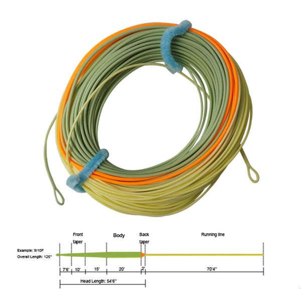 Aventik – ligne de mouche à tête de 5256 pieds, pour canne à pêche Spey et interrupteur de moulinet 231225