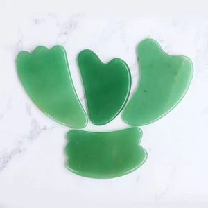 Aventurijn Schraper Gezichtsverzorging Massager Gua Sha Shaa Tool Natural Jade Massage Hals Eye Body Beauty Health Healing Anti Rimpel Cellulite Skin Detox