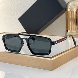 Aviator zonnebrillen rechthoekig metalen frame PR2403ZY zomervakantie mode sfeer ontwerper mannen dames luxe zonnebril