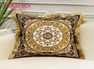 Avigers Luxurious Cushion Printing Tassel Velvet Throw Oreiller Core Home Decorative Design European Design Srusader Sofa Bedroom Oread Y21794718