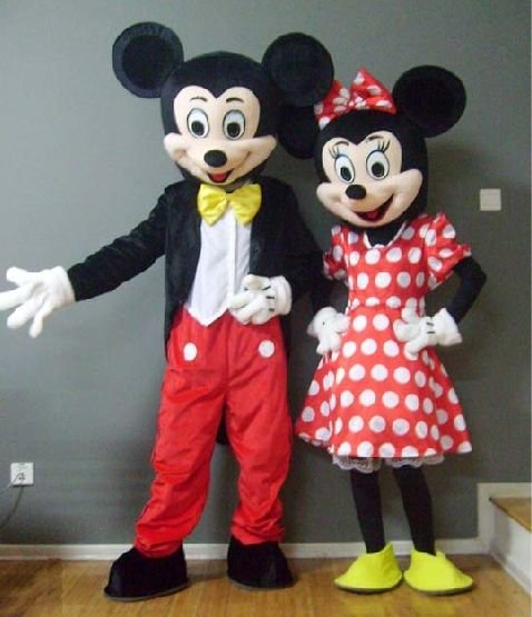 Vente Chaude Mickey et Minnie Mouse Adulte Mascotte Costume Party Vêtements Robe Fantaisie 