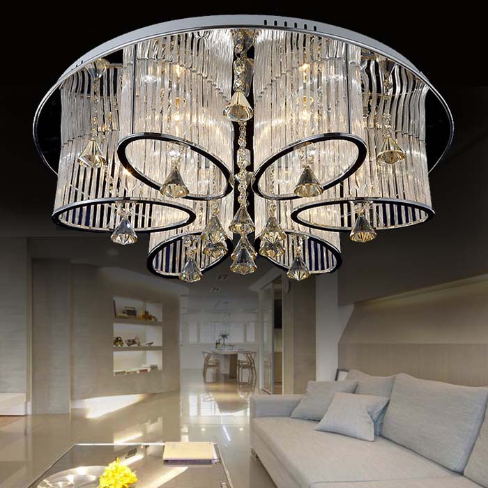 Promotion ! Modern Luxury Living Room Ceiling Lamp Fixture Crystal
