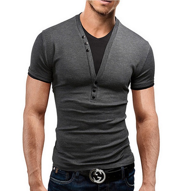 2015 Summer New M 2xl Men'S Clothes Man Short Sleeves Casual T Shirt V ...