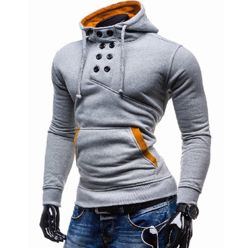 High Quality Autumn Mens Stylish Double Breasted Collar Pullover