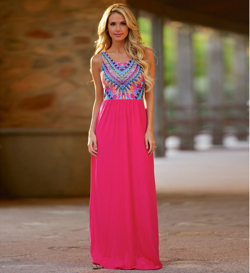 bright colored maxi dresses