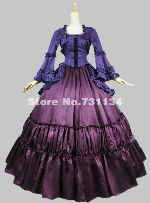 Acquistare 2015 Elegante Viola E Blu Maniche Lunghe 17 18th Medievale  Gotico Vittoriano Vestito Abiti Vittoriani Le Donne Economico | Consegna  Veloce E Qualità | DHgate Italy