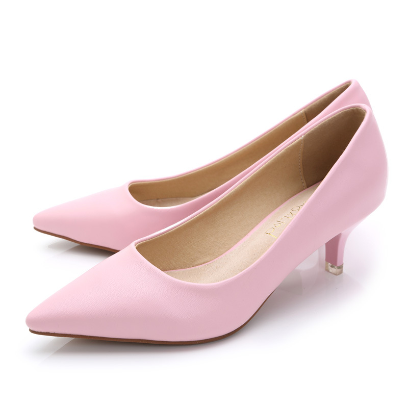 Multi Color Fashion Dress Shoes Women Pumps Custom Heel Slip Ons OL ...