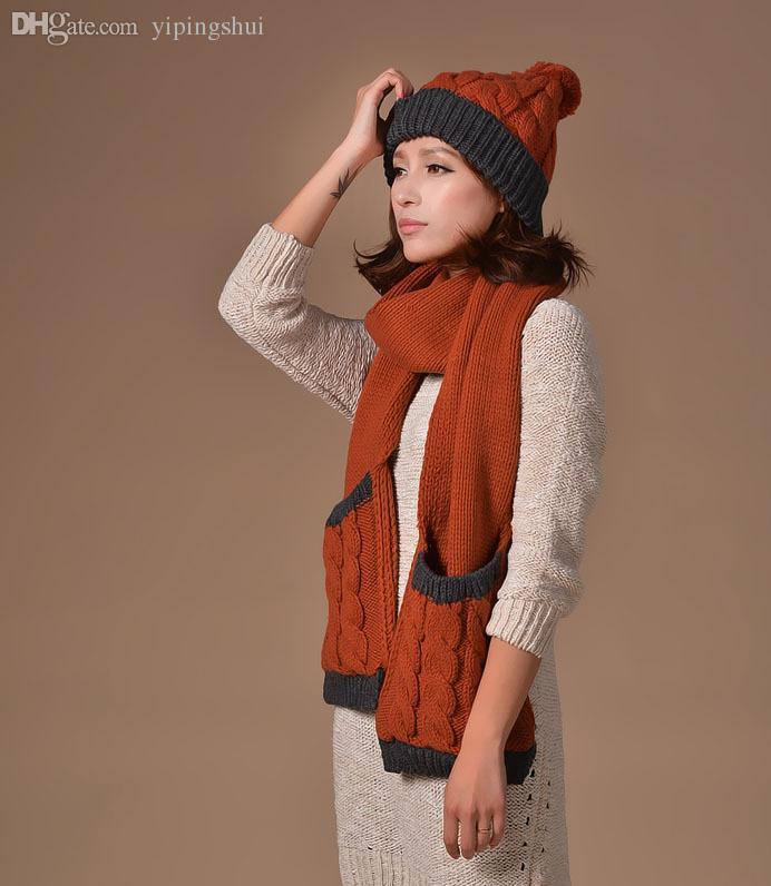 misericordia petróleo crudo Desventaja Al por mayor-Nueva Bufanda para mujer de punto Bufanda Sombrero conjunto bufandas del diseño de la marca mujeres bufandas de bolsillo de la manera mujeres sombrero invierno set silenciador de invierno misericordia petróleo crudo Desventaja Al por mayor-Nueva Bufanda para mujer de punto Bufanda Sombrero conjunto bufandas del diseño de la marca mujeres bufandas de bolsillo de la manera mujeres sombrero invierno set silenciador de invierno
