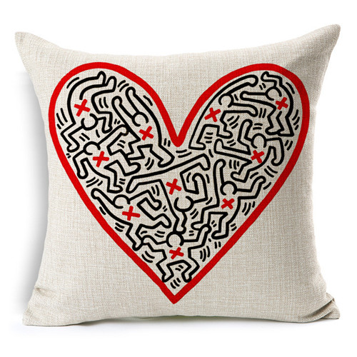 Cuscini Keith Haring.Keith Haring Cushion Cover Modern Home Decor Throw Pillow Case Car