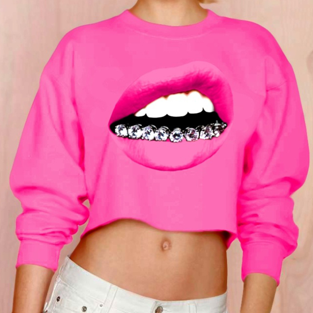 hot pink crop top hoodie