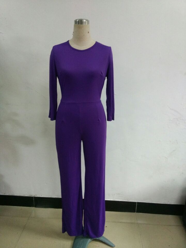 purple long sleeve jumpsuit