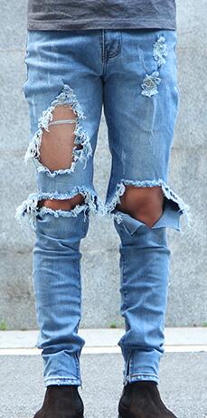 Pantalones muy rotos hombre Clearance