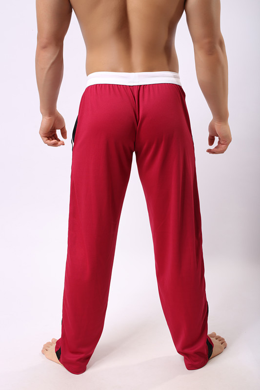 Hot Sale Gay Mens Joggers Sweat Pants Long Red Loose Sport Yoga Jogging ...