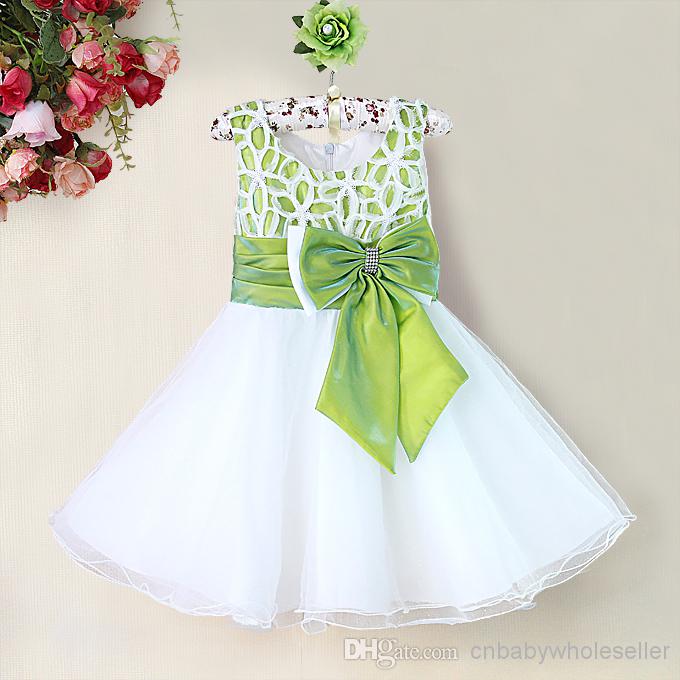 green and white dress for party