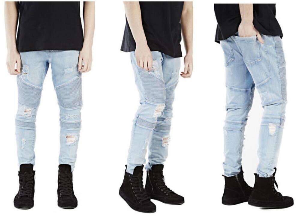 mens pleated jeans pants