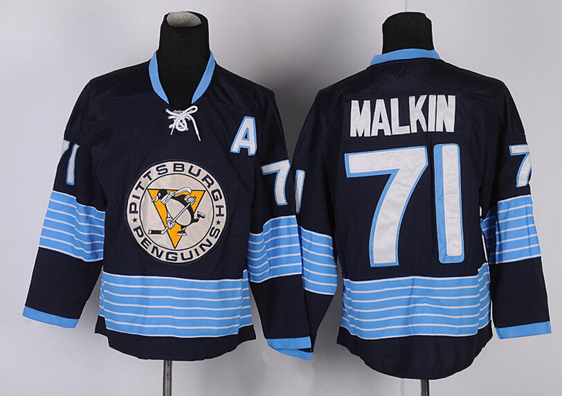 Men's Pittsburgh Penguins #71 Evgeni Malkin 1960 Light Blue CCM Vintage  Throwback Hockey Jersey on sale,for Cheap,wholesale from China