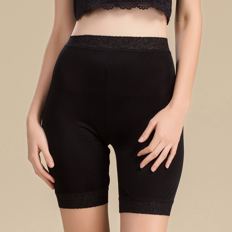 legging shorts with lace trim