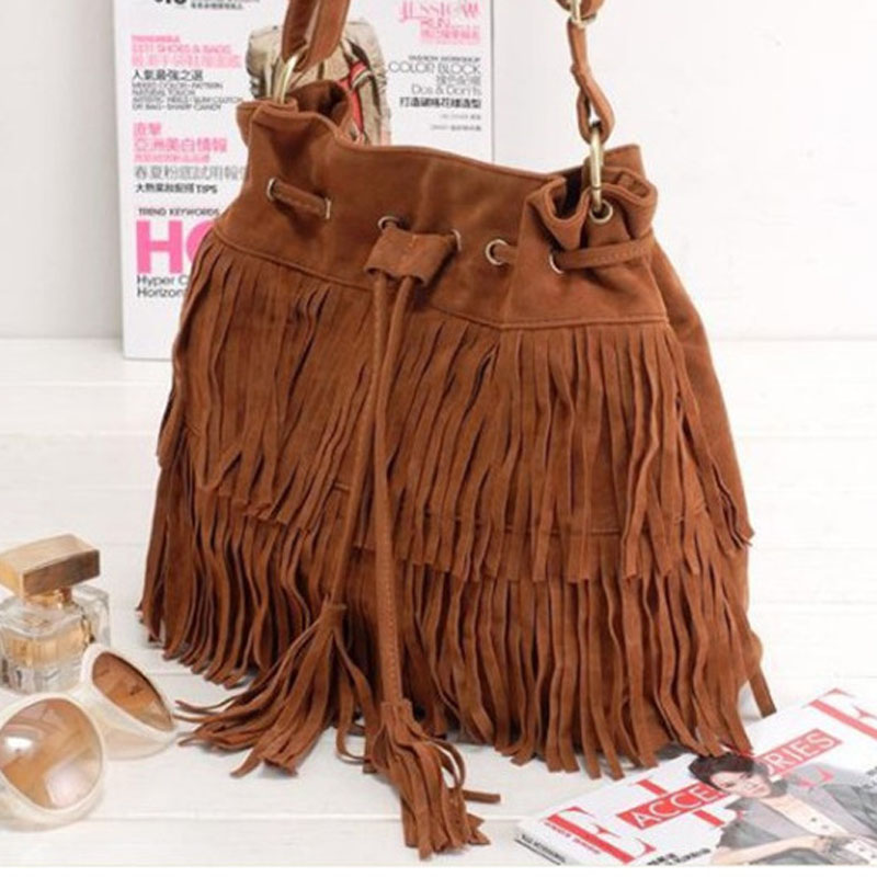 Hot Sale Tassel Bags Women Famous Brand Leather Tassel Messenger Bag Tassel Clutch Handbag