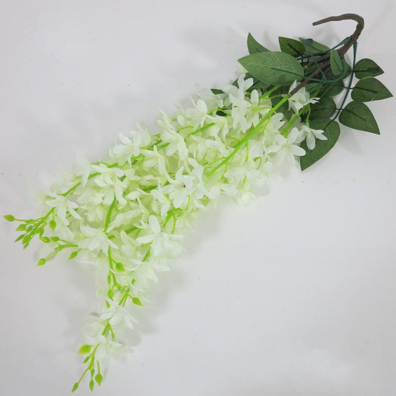 Elegant White Artificial Silk Decorative Flowers Garland Fake Hanging