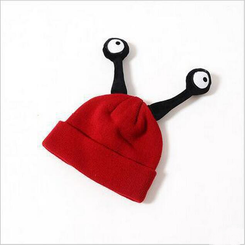 Cute Children Hats Funny Cartonn Eyes Wool Cap Kintted Hat Winter Warm ...