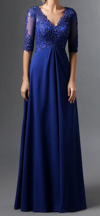 royal blue bridesmaid dresses with sleeves