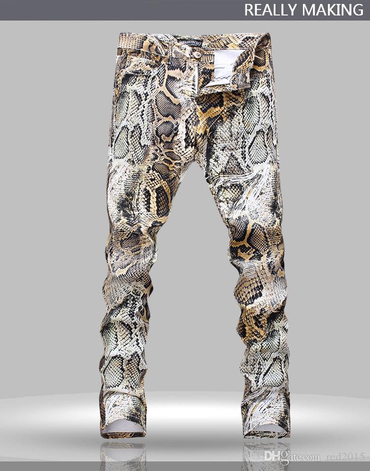 men's leopard jeans