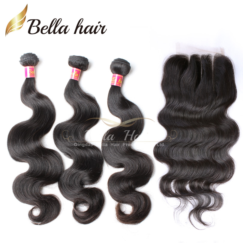 Bundle hair with 3 part closure