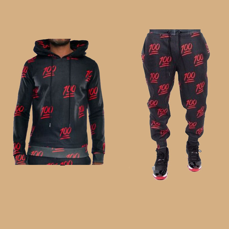 2017 Emoji Joggers Tracksuit For Men Boy 3d Galaxy Print Basketball ...