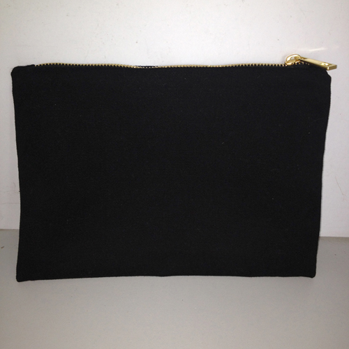 Black with black-gold zip
