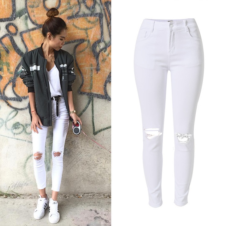 plus size white distressed jeans