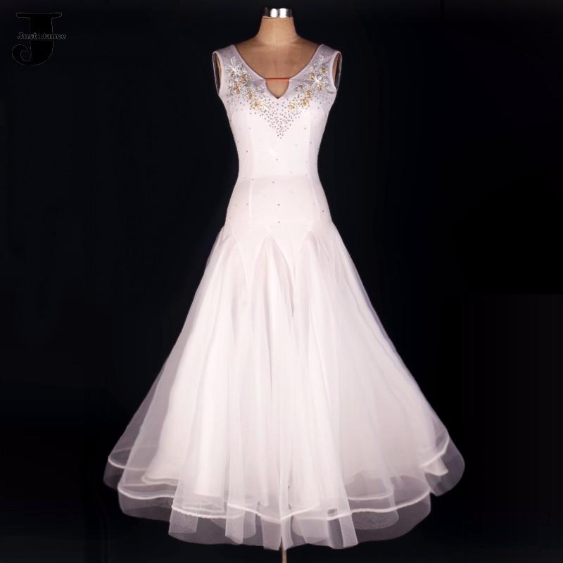 Ballroom Dress 2017 Women White Dress For Ballroom Dancing For Girls
