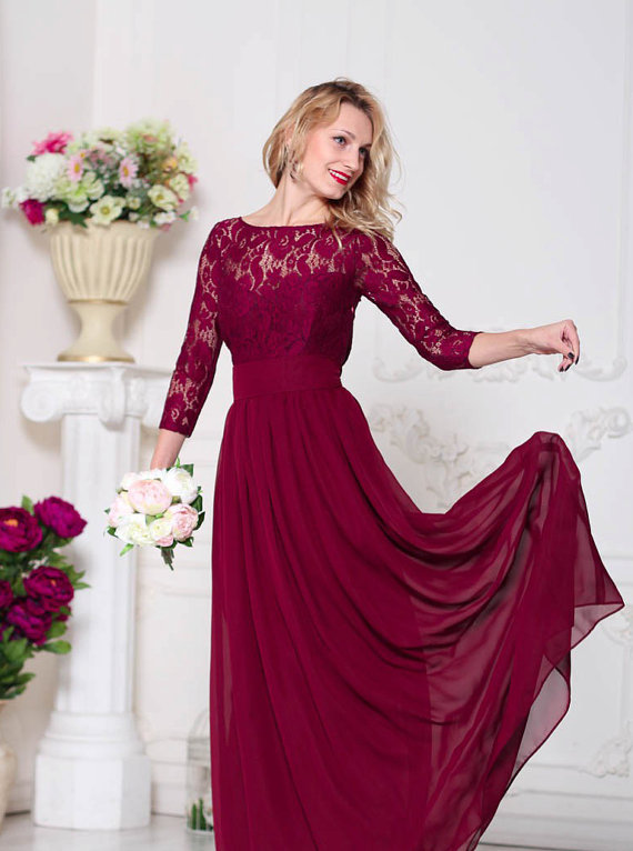 long sleeve modest bridesmaid dresses