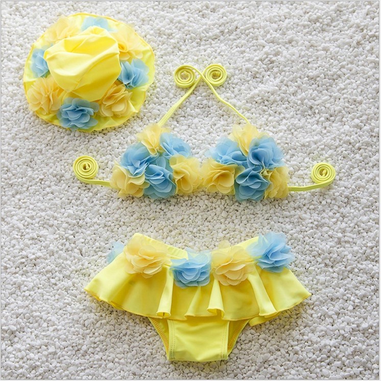 yellow flower swimsuit