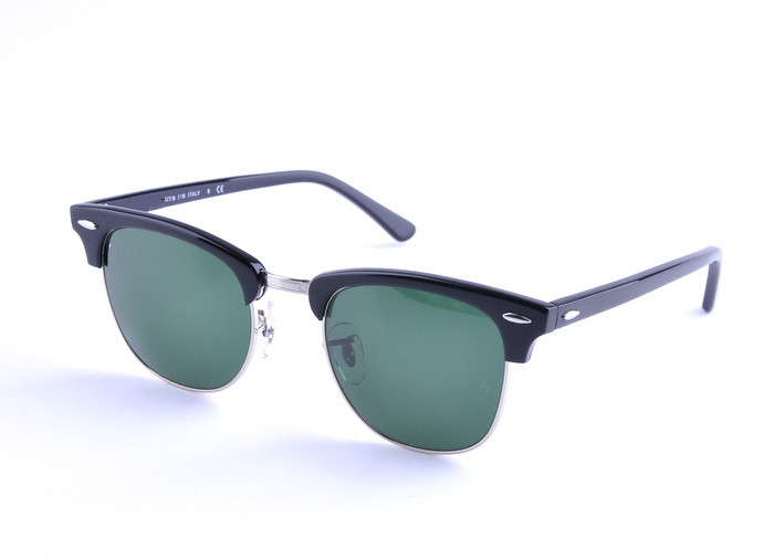 black silve frame green lens