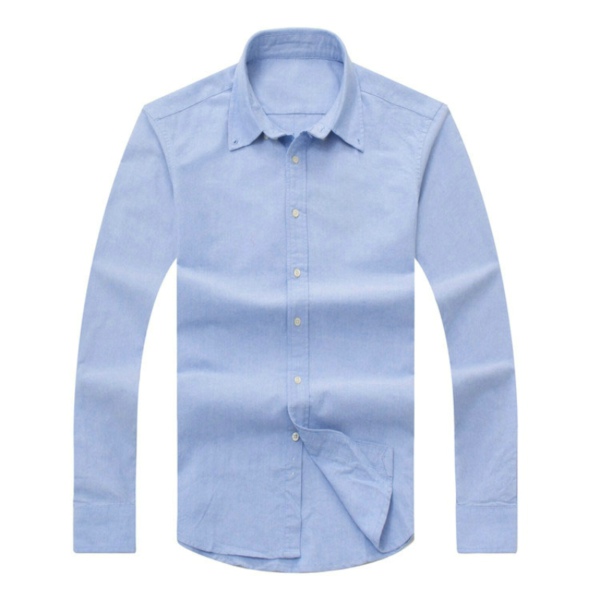 

2017 New Autumn and Winter Long-sleeved Cotton Pure Men' Casual Fashion Oxford Shirt Social Brand Clothing Lar Ss09, Yellow