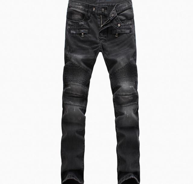 Compra Moda Hombre Comercio Exterior Azul Claro / Negro Jeans Pantalones  Motocicleta Hombres Motoristas Lavando Para Hacer El Viejo Pliegue  Pantalones Casual Runway Denim Barato | Entrega Rápida Y Calidad | Es.Dhgate