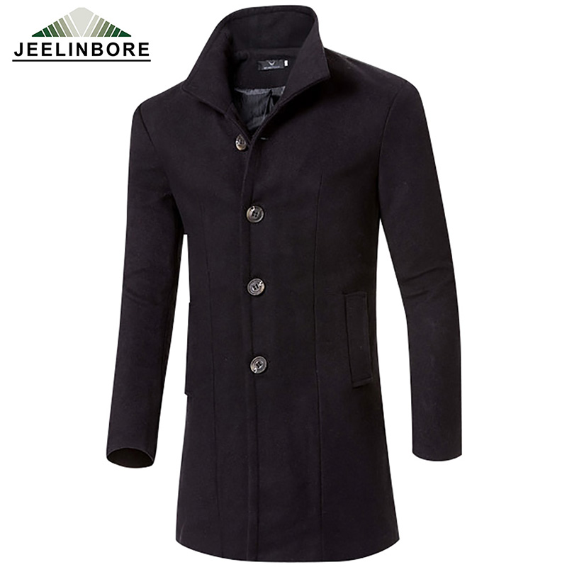Wholesale 2016 Mens Wool Jackets Autumn Winter Brand Men Woolen Coats