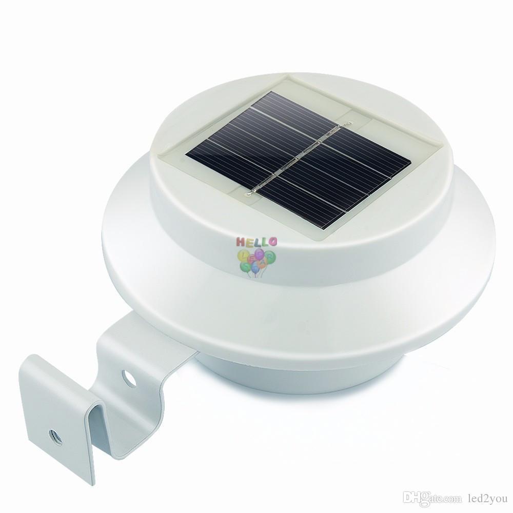 compre lamparas solares luz de valla de 3 led con energia solar encendido apagado automatico para canalon jardin al aire libre lampara de techo