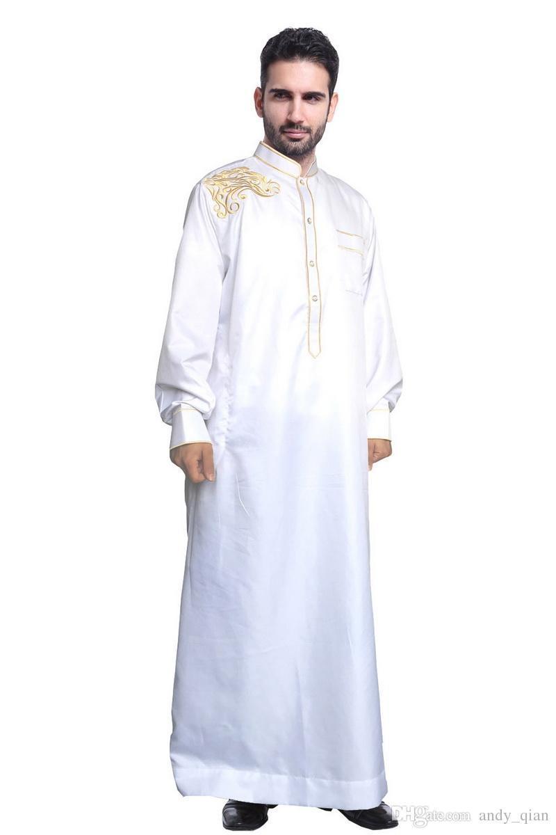 Túnicas Para De Medio Color Árabe Árabe Color Sólido Cuello Redondo Nueva Étnica Moda Tradicional Islámica TH804 De 17,67 € | DHgate