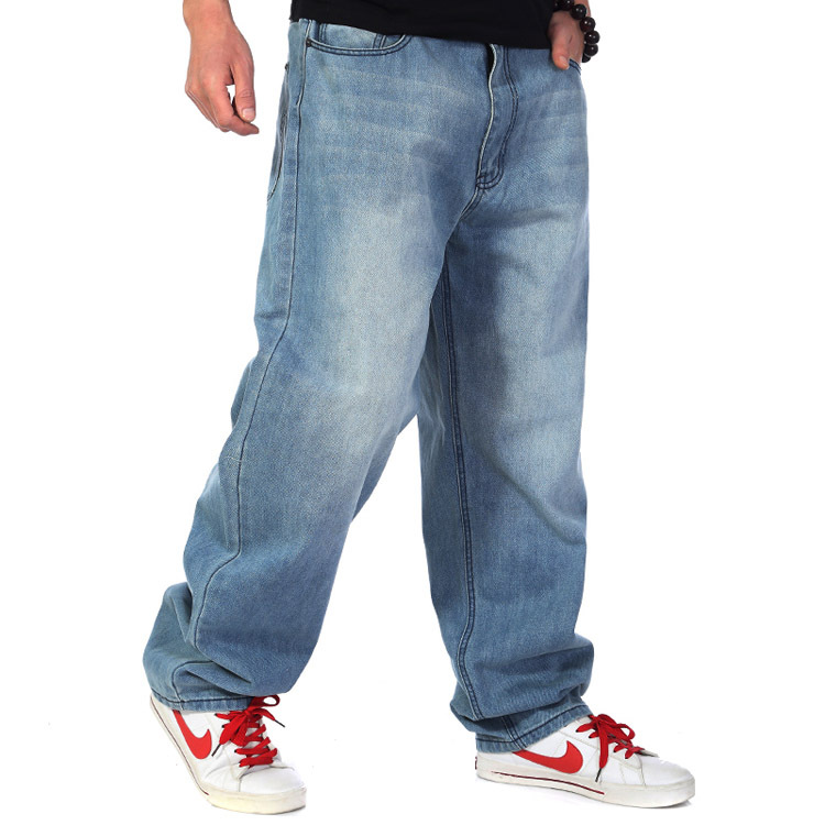 Men Baggy Jeans Big Size Mens Hip Hop Jeans Long Loose Fashion ...