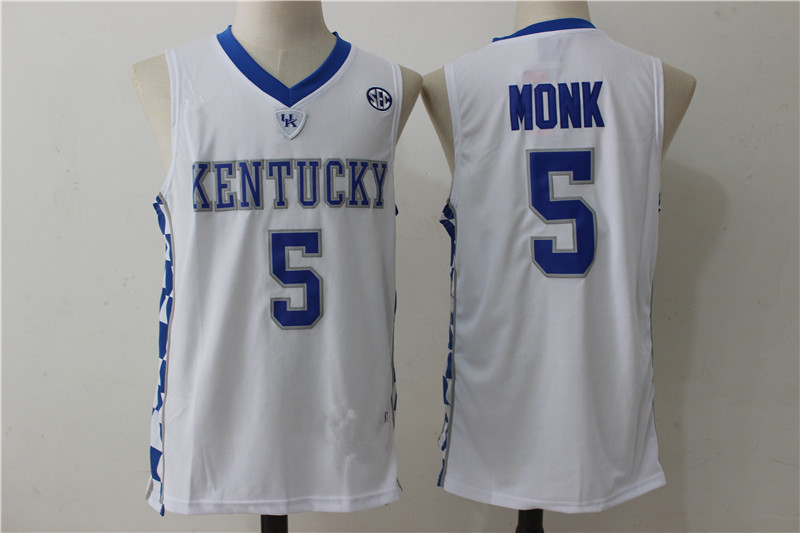 Top Quality UK 0 De Aaro 5 Malik Monk Basketball Jersey Men Sports